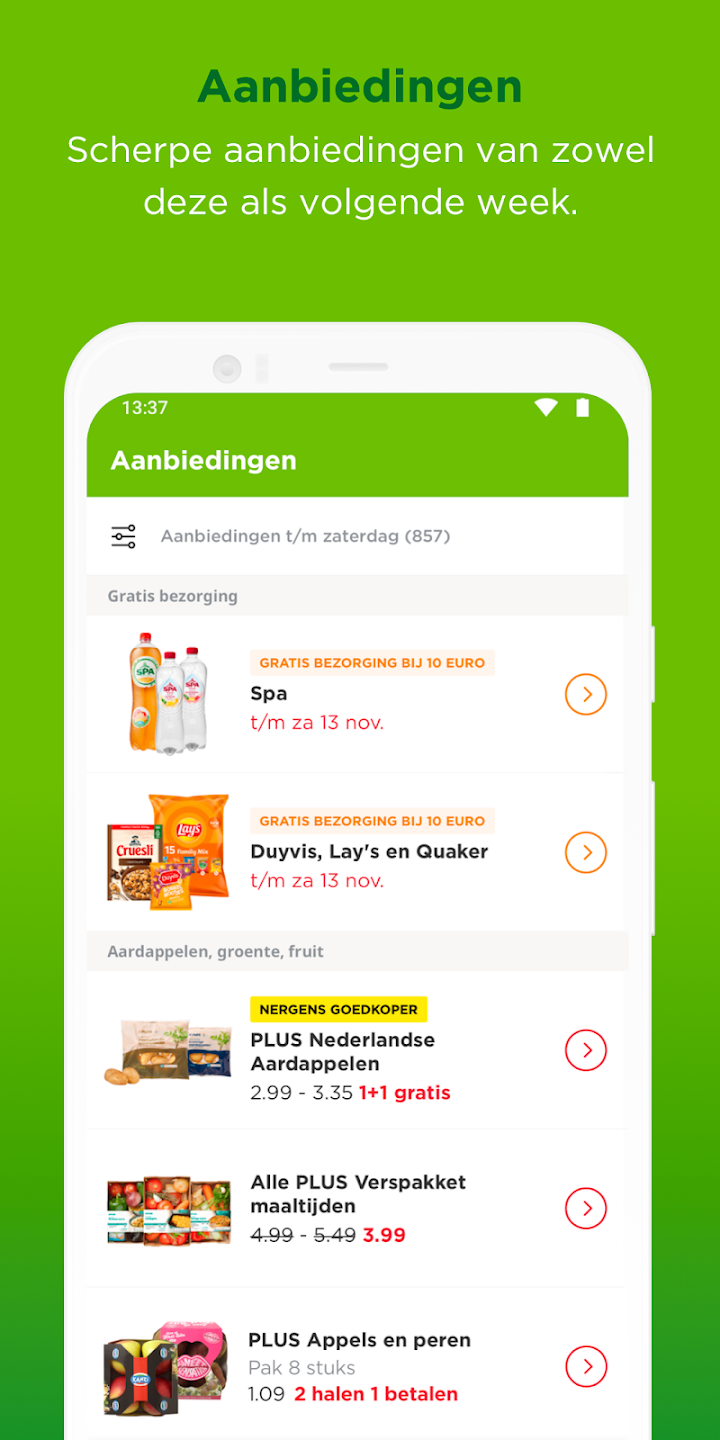 PLUS supermarkt app